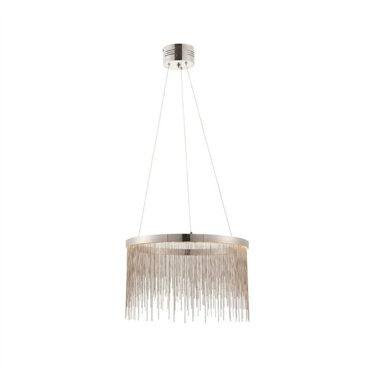 Endon Directory Lighting - Endon Zelma - led 1 Light Pendant Chrome, Silver Chain