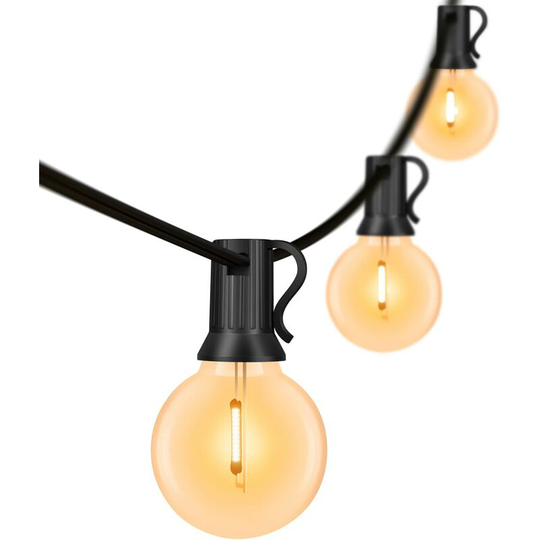 Outdoor string lights, 10 outdoor waterproof indoor string lights, can be connected with decorative string lights, suitable for garden, party,