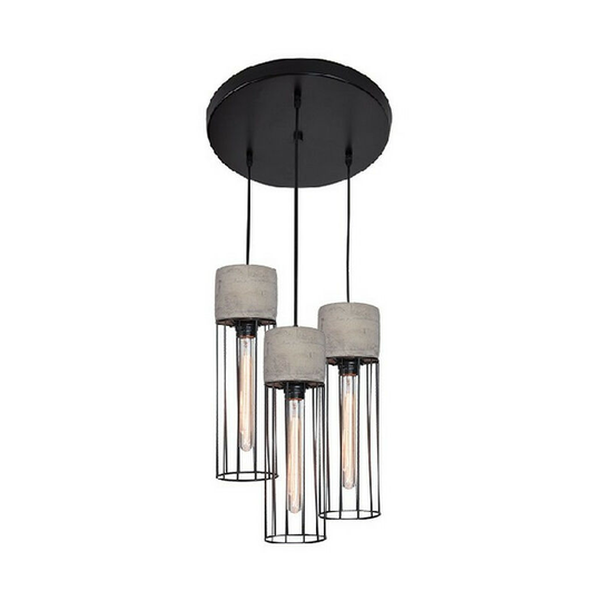 Larissa Ayios Ceiling Cluster Pendant 3 Light Concrete Steel