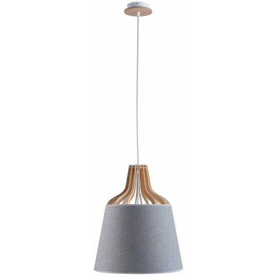 Keter Ivone Dome Pendant Ceiling Light Grey, 38cm, 1x E27