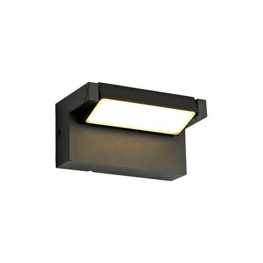 Wall Down Lamp Adjustable, 1 x 10W led, 3000K, 720lm, IP54, Graphite Black - Luminosa Lighting