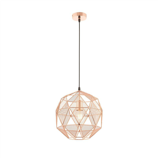 Endon Armour - 1 Light Spherical Pendant Copper Plate, E27