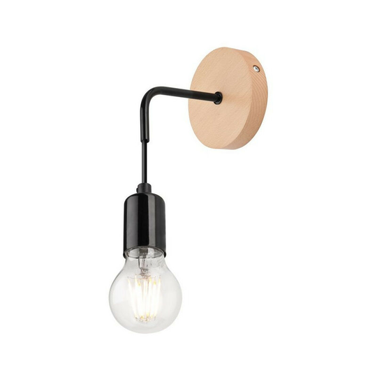 Orazio Industrial Wall Light Black, 1x E27
