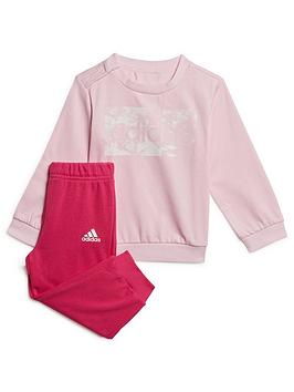 Adidas Favourites Toddler Girls Linear Crew Sweater &Amp; Jogger Set - Light Pink