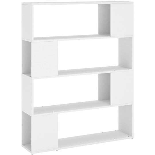Book Cabinet Room Divider White 100x24x124 cm Vidaxl White