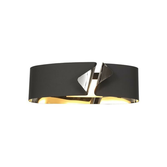 Wall Lamp, 1 x 10W led, 3000K, 700lm, Sand Anthracite, Polished Chrome - Luminosa Lighting