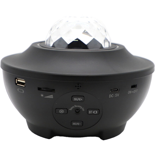 Asupermall - Star Projector with led Galaxy Ocean Wave Night Light Projector bt Music Speaker for Baby Bedroom Game Rooms Party 10 Colors Options