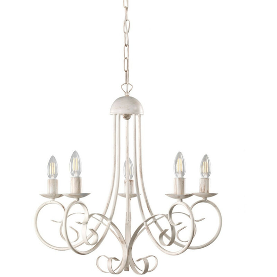 Onli Lighting - Onli Pompei 5 Light Multi Arm Pendant Ceiling Light, White
