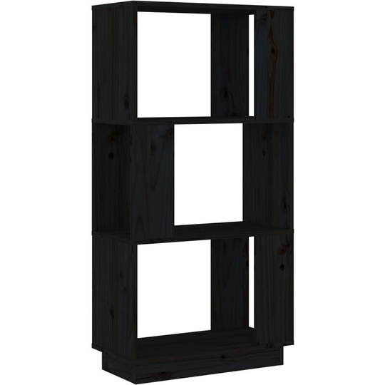 Book Cabinet/Room Divider Black 51x25x101 cm Solid Wood Pine Vidaxl Black