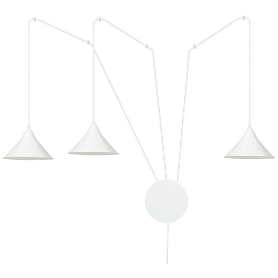 Emibig Lighting - Emibig Abramo White Pendant Ceiling Light 3x E27