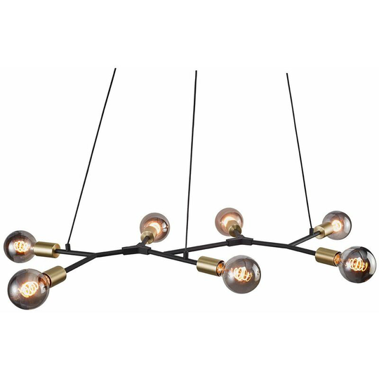 Nordlux Josefine 7 Arm Pendant Ceiling Light Black, E27