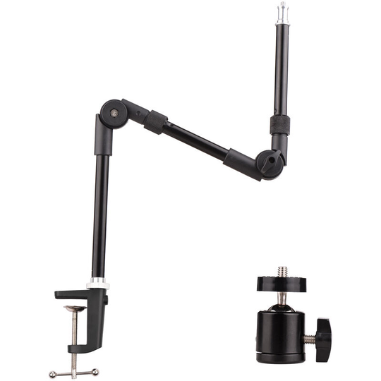 Asupermall - Andoer ST-01 Flexible Foldable Desk Mount Stand Metal Bracket,3kg Load Capacity,for Fill Light led Ring Light Webcam Camera Smartphone
