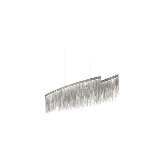 Ideal Lux Lighting - Ideal Lux Versus - led Oval Ceiling Pendant Bar Light Chrome