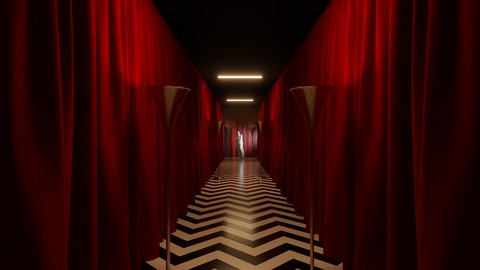 Realistic Interior in Blender: Create Twin Peaks Red Room