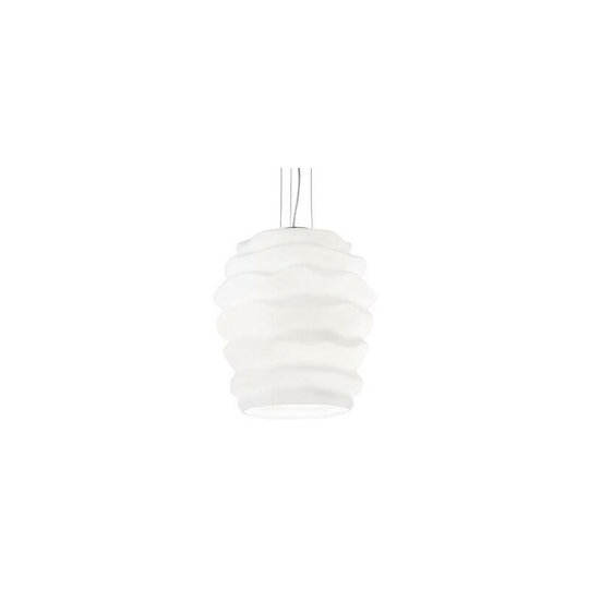 Ideal Lux Karma - 1 Light Ceiling Pendant White, E27