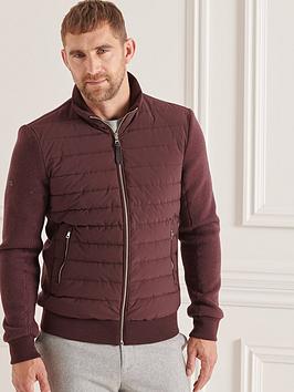 Superdry Studios Padded Knit - Burgundy, Burgundy, Size L, Men