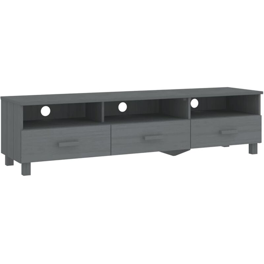 Vidaxl - tv Cabinet Dark Grey 158x40x40 cm Solid Wood Pine Grey