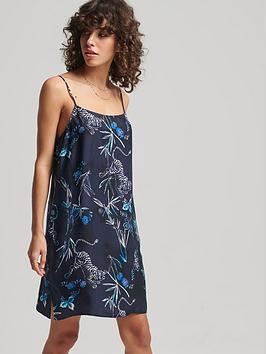 Superdry Studios Cupro Mini Dress - Grace Print, Print, Size 12, Women