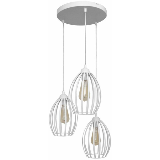 Helam Dali Cluster Pendant Ceiling Light Chrome, White 38cm