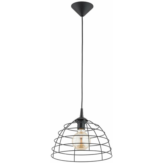 Keter Don Wire Frame Pendant Ceiling Light Black, 30cm, 1x E27