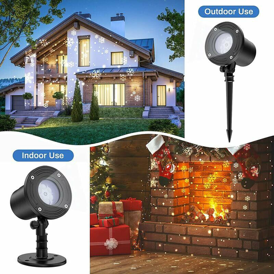 Naxunnn - Outdoor Christmas projector, led Exterior led Snowy effect, snowflake, IP65 waterproof exterior Christmas decoration, Outdoor and interior