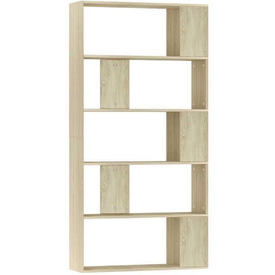 Book Cabinet/Room Divider Sonoma Oak 80x24x159 cm Engineered Wood Vidaxl Brown