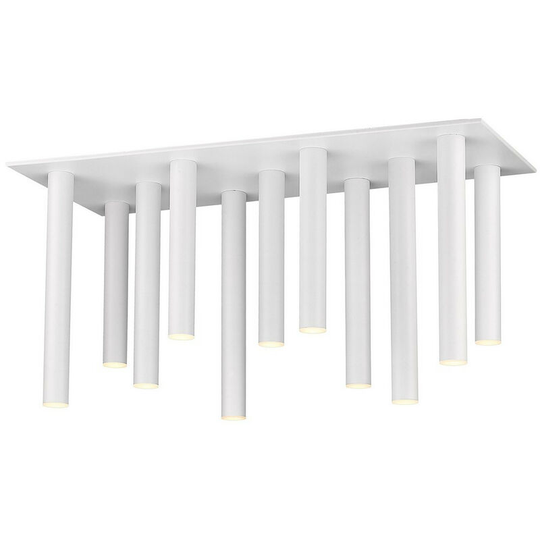 Zumaline Loya Integrated led Semi Flush Ceiling Light, Matt White, 11 Light, 4950LM 3000K