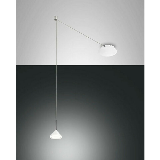 Fabas Luce Isabella LED Dome Pendant Ceiling Lights White Glass