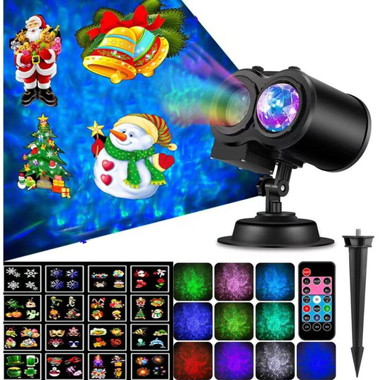 READCLY-Christmas Halloween LED Projector Lamp, Water Wave & Pattern Waterproof Projector Light with Remote Control, Projection Lamp Lighting