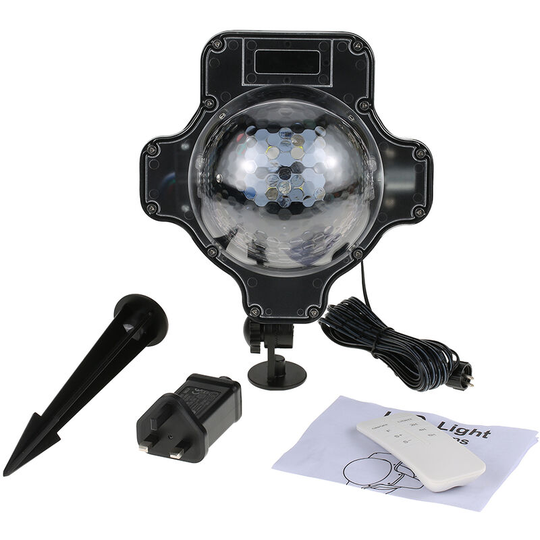 Tomshine - led Snowflake Projector Light IP44 Water-resistance Rotating Speed Adjustable Timing Snow Lamp with Remote Control for Outdoor Indoor Xmas