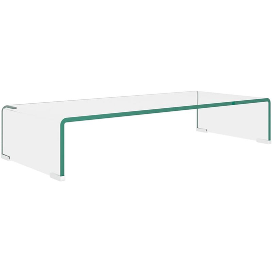 Tv Stand/Monitor Riser Glass Clear 70x30x13 cm Vidaxl Transparent