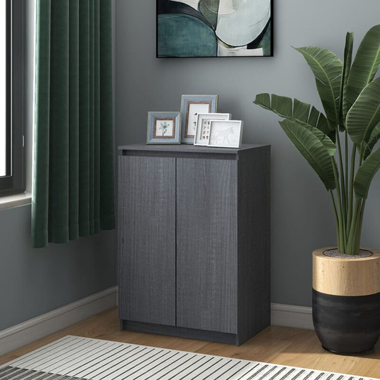 Sideboard Grey 60x36x84 cm Solid Pinewood