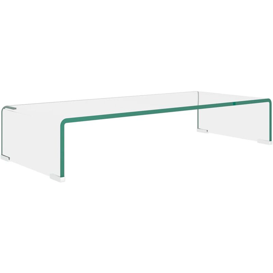 Devenirriche - tv Stand/Monitor Riser Glass Clear 70x30x13 cm - Transparent