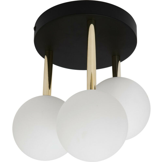 Zumaline Ali Cluster Globe Ceiling Light, Black, Gold, 3x G9