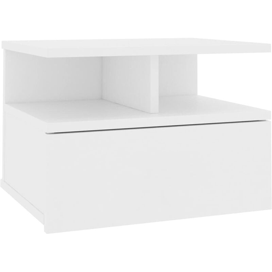 Floating Nightstand White 40x31x27 cm Engineered Wood Vidaxl White