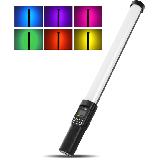 Asupermall - Handheld rgb Light Tube led Video Light Wand 3000K-6500K Dimmable 18 Lighting Effects Built-in Battery for Vlog Live Streaming Product