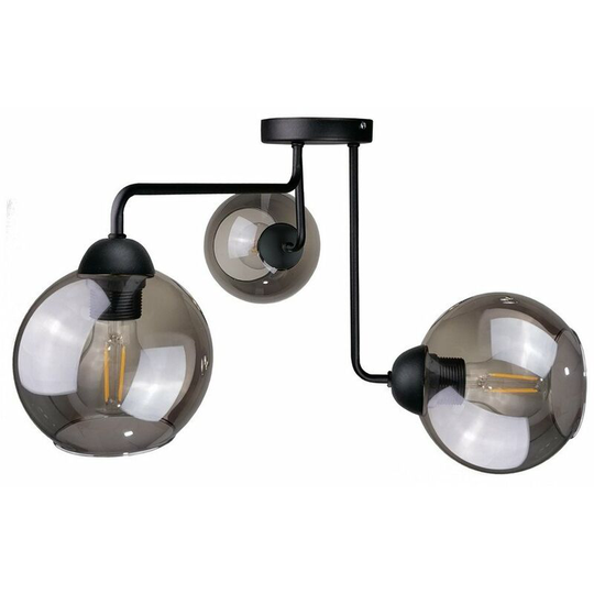 Keter Cosmo Multi Arm Semi Flush Ceiling Light Black, 70cm, 5x E27