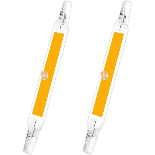 Aougo - Pack R7S led Bulb 78mm 8W Cool White 6000K, 500LM, Equivalent to J78 R7S 40W 50W Halogen Pencil Light, R7S cob led 78mm Slim for Indoor