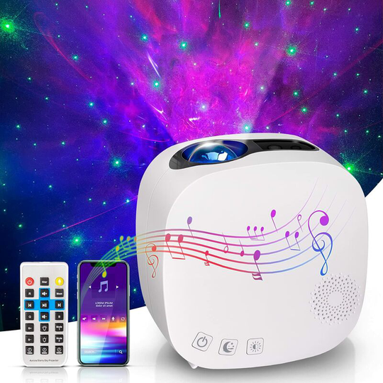 Star Sky Projector, led Projector with Bluetooth, Star Projection Night Light, Timer, 8 Colors Mood Mode Adjustable, Festival Creative Gift, Home