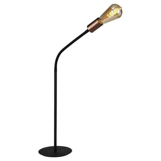 Luminosa Lighting - Flexible Table Lamp, 1 Light E27, Satin Black, Brushed Copper