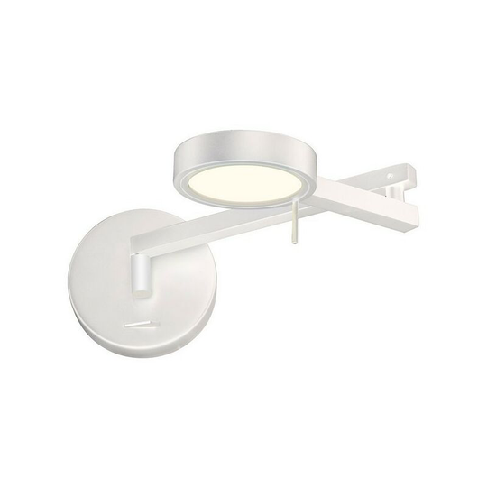 Adjustable Swing Arm Wall Lamp , Reader, 1 x 8W led, 3000K, Sand White - Luminosa Lighting
