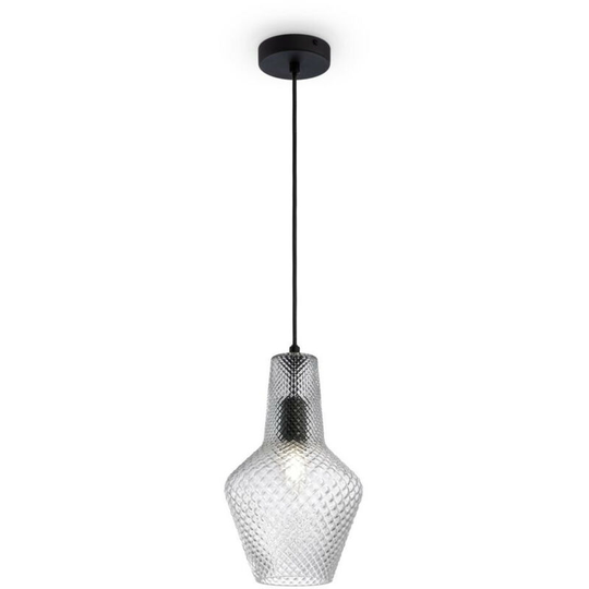 Maytoni Modern - Tommy Modern Tommy Black Dome Pendant Ceiling Light Glass Shade