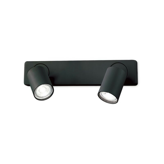Ideal Lux rudy - Indoor Wall Lamp Spotlight 2 Lights Black, GU10