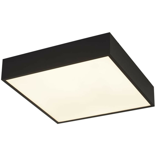 Searchlight Lighting - Searchlight Zeus 1 Light Square Bathroom Ceiling Light, Black 3000K IP44