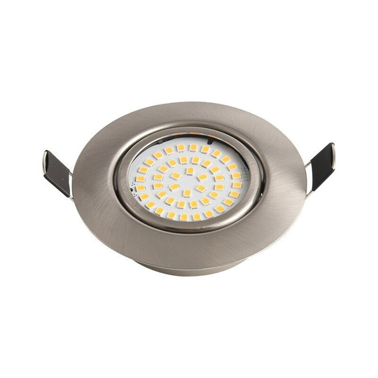 Aougo - led Downlight Bathroom IP44 7W Ultra Flat Round White 3000K Warm White 220V Recessed Ceiling Light for Kitchen, Living Room, Hallway (Set of