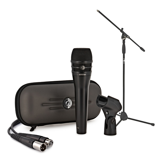 Shure KSM8 Dual Diaphragm Dynamic Microphone Black Bundle
