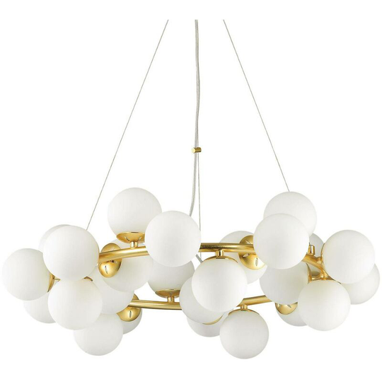 Ideal Lux Lighting - Ideal Lux Dna - 25 Light Globe Ceiling Pendant White, G9