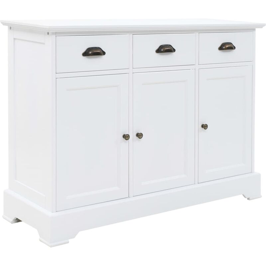 Eley 3 Door MDF and Pinewood Sideboard by Highland Dunes - White