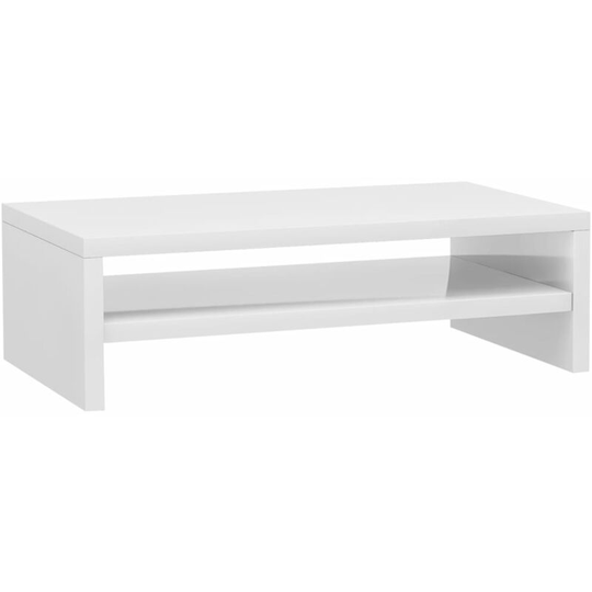 Monitor Stand High Gloss White 42x24x13 cm Engineered Wood vidaXL - White