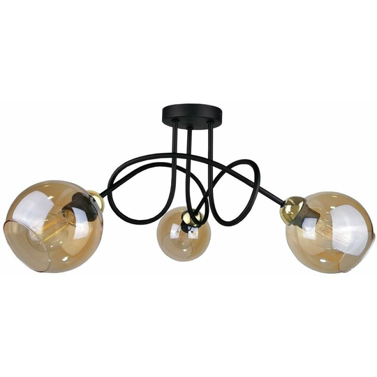 Keter Venus Multi Arm Semi Flush Ceiling Light Gold, 70cm, 3x E27